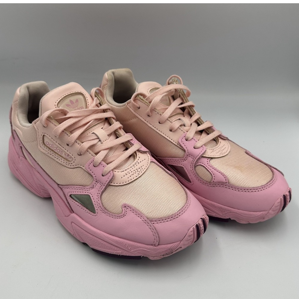 Adidas Falcon Low Top‎ Sneaker US7 Pink Leather Suede EF1994 2019 Running Shoes